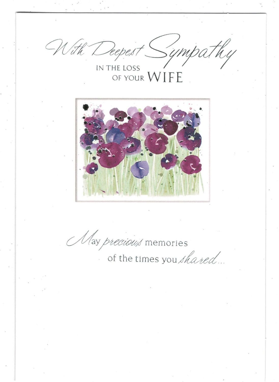 With Deepest Sympathy In The Loss Of Your Wife - Card