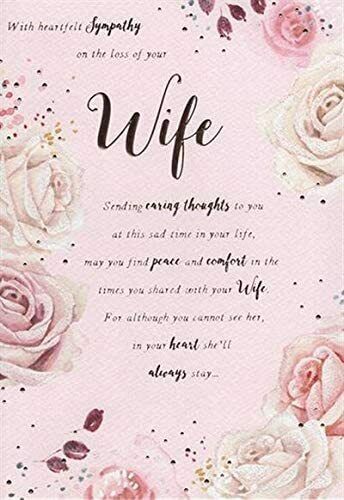 With Heartfelt Sympathy On The Loss Of Your Wife - Card