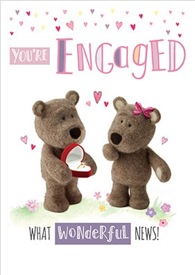 You're Engaged! What Wonderful News! - Teddy Card