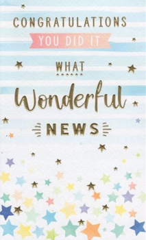 Congratulations You Did It What Wonderful News! - Card