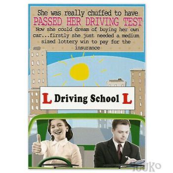 Driving School Passed Car Test - Card