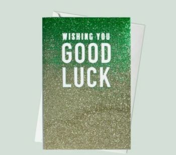 Wishing You Good Luck - Glitter Ombre Card