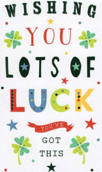 Wishing You Lots Of Luck You've Got This - Card
