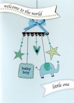 Welcome To The World Little One - Baby Boy - Card