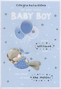 Congratulations On Your Little Baby Boy - Card