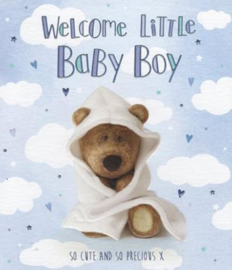 Welcome Little Baby Boy So Cute And So Precious - Card