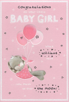 Congratulations On Your Little Baby Girl - Card