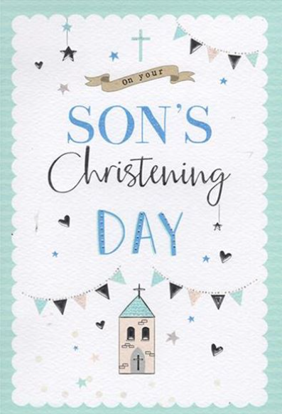 On Your Son's Christening Day - Card
