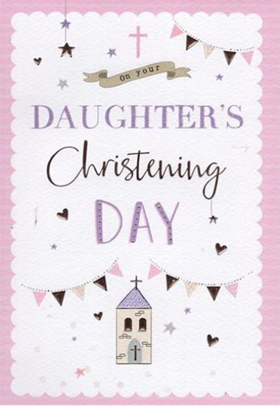 On Your Daughter's Christening Day - Card