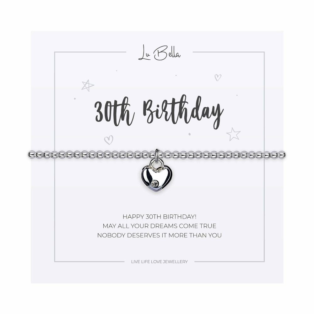    Happy 30th Birthday Charm Bracelet