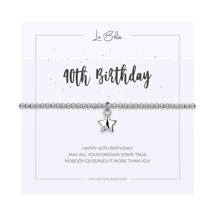    Happy 40th Birthday Charm Bracelet