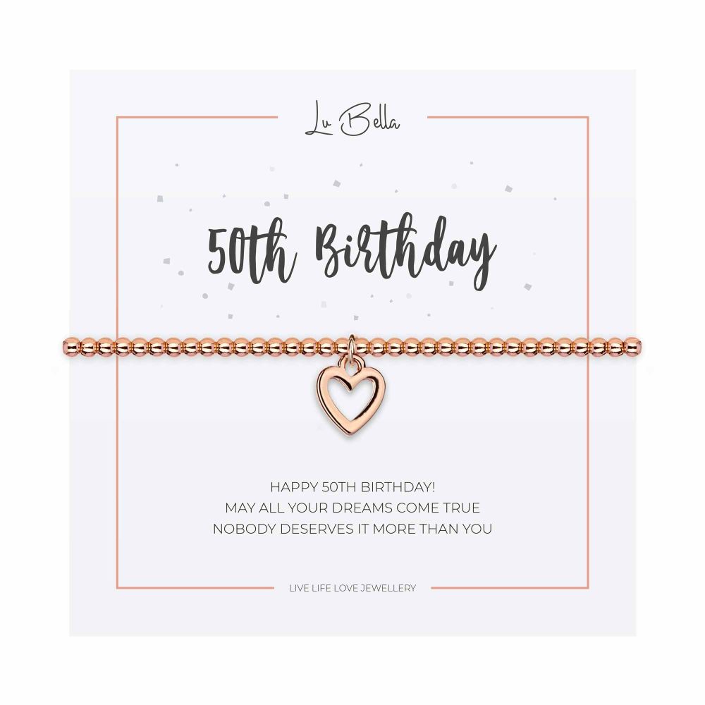    Happy 50th Birthday Charm Bracelet