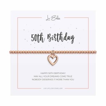    Happy 50th Birthday Charm Bracelet