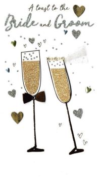 A Toast To The Bride and Groom - Wedding Card