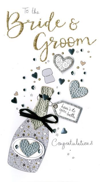 To The Bride &  Groom Congratulations - Wedding Card