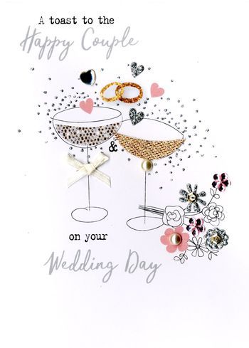 A Toast To The Happy Couple On Your Wedding Day - Card