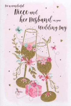 For A Wonderful Niece And Her Husband On Your Wedding Day - Card