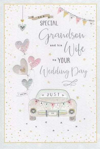 To A Special Grandson And His Wife On Your Wedding Day - Card