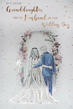 To A Special Granddaughter And Her Husband On Your Wedding Day - Card