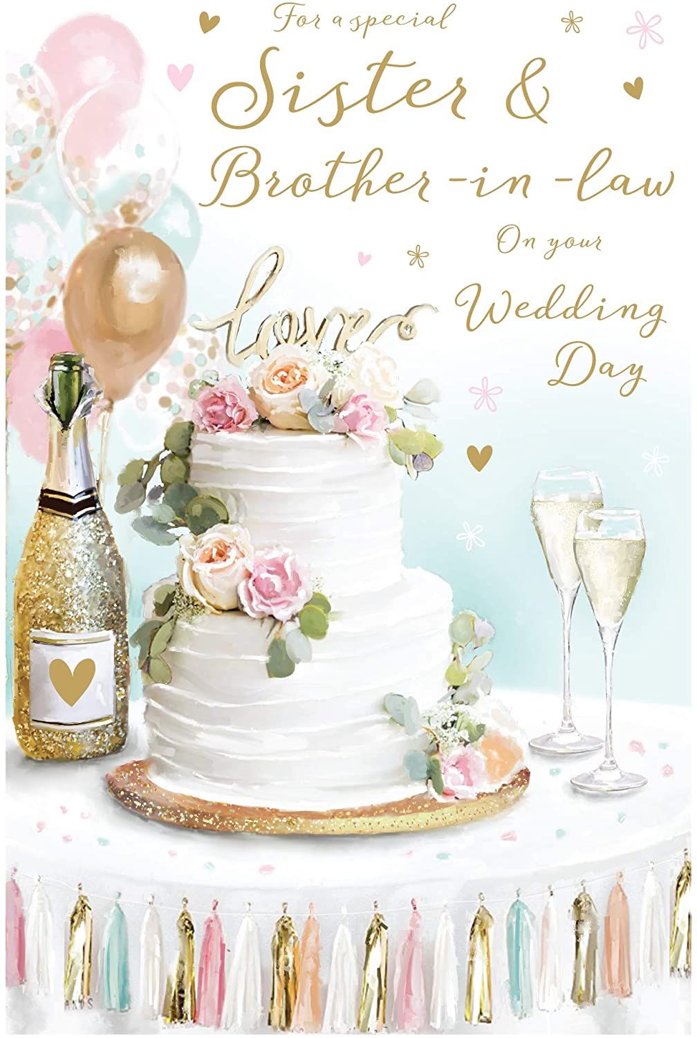 For A Special Sister & Brother In Law On Your Wedding Day - Card