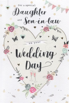 For A Special Daughter And Son In Law On Your Wedding Day - Card