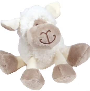 Mini White Sitting Sheep Teddy