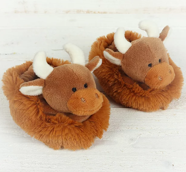          Highland Coo Baby Slippers