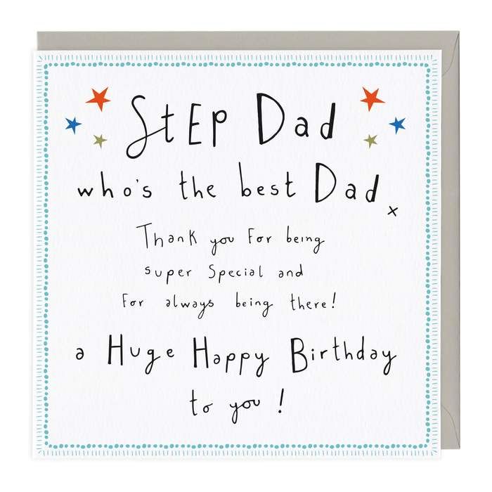 Step Dad The Best Dad Birthday - Card 