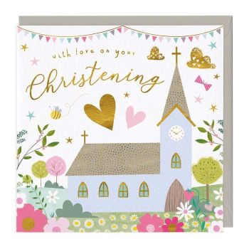 With Love On Your Christening - Card 