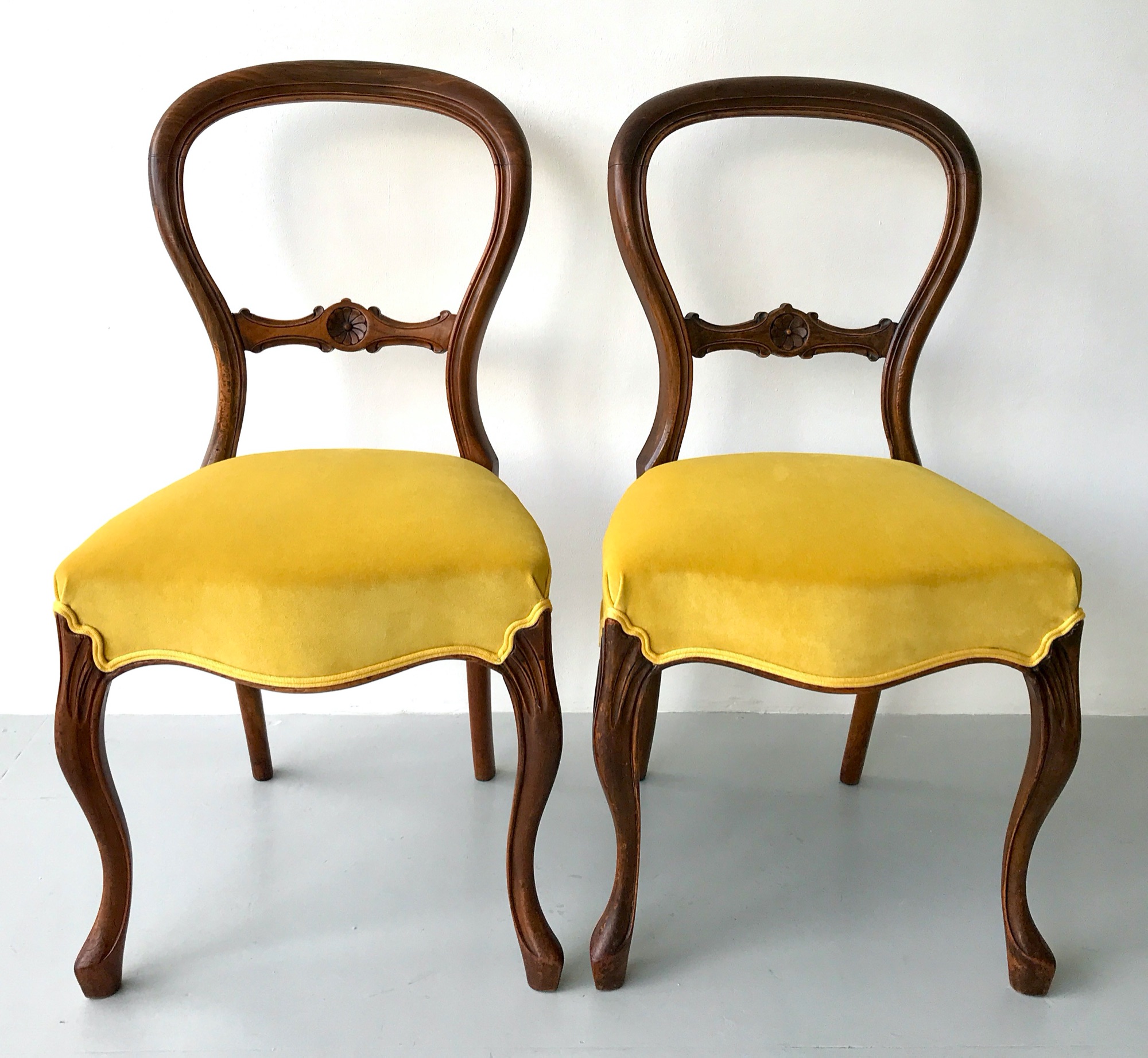 Victorian Balloon back chairs