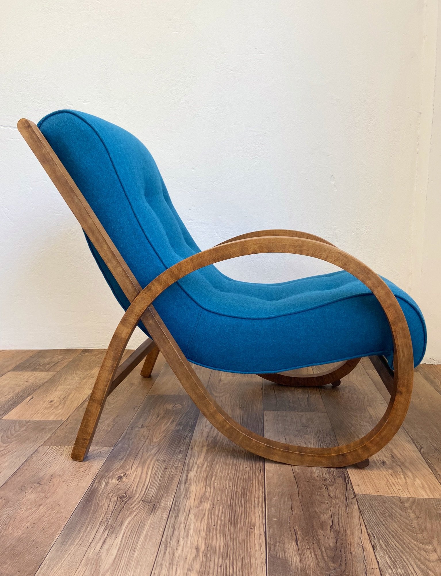 Suparest chair in Camira Synergy wool felt by Spring Upholstery Brighton