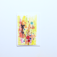 'Japanese Garden' Watercolour Abstract Art Greeting Card