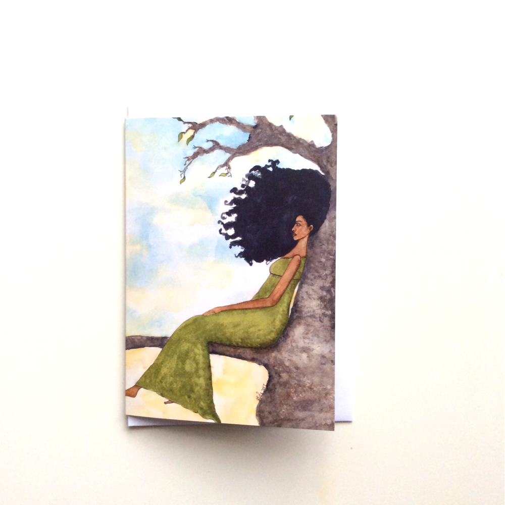 Afrocentric | African | Black Greeting Card 'Presence'