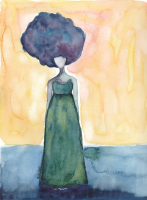 'Heartsore' Original Black Art Paintings | UK | Cambridgeshire | Figurative  (Unframed)
