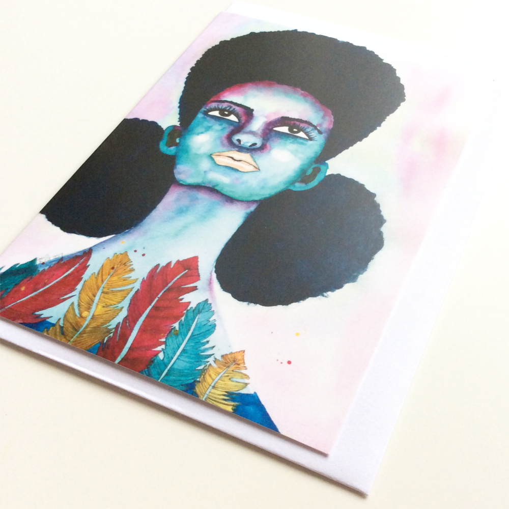 'Still Rising' | Afrocentric Card Inspired by a Maya Angelou Poem | Black Greeting Card | African American 