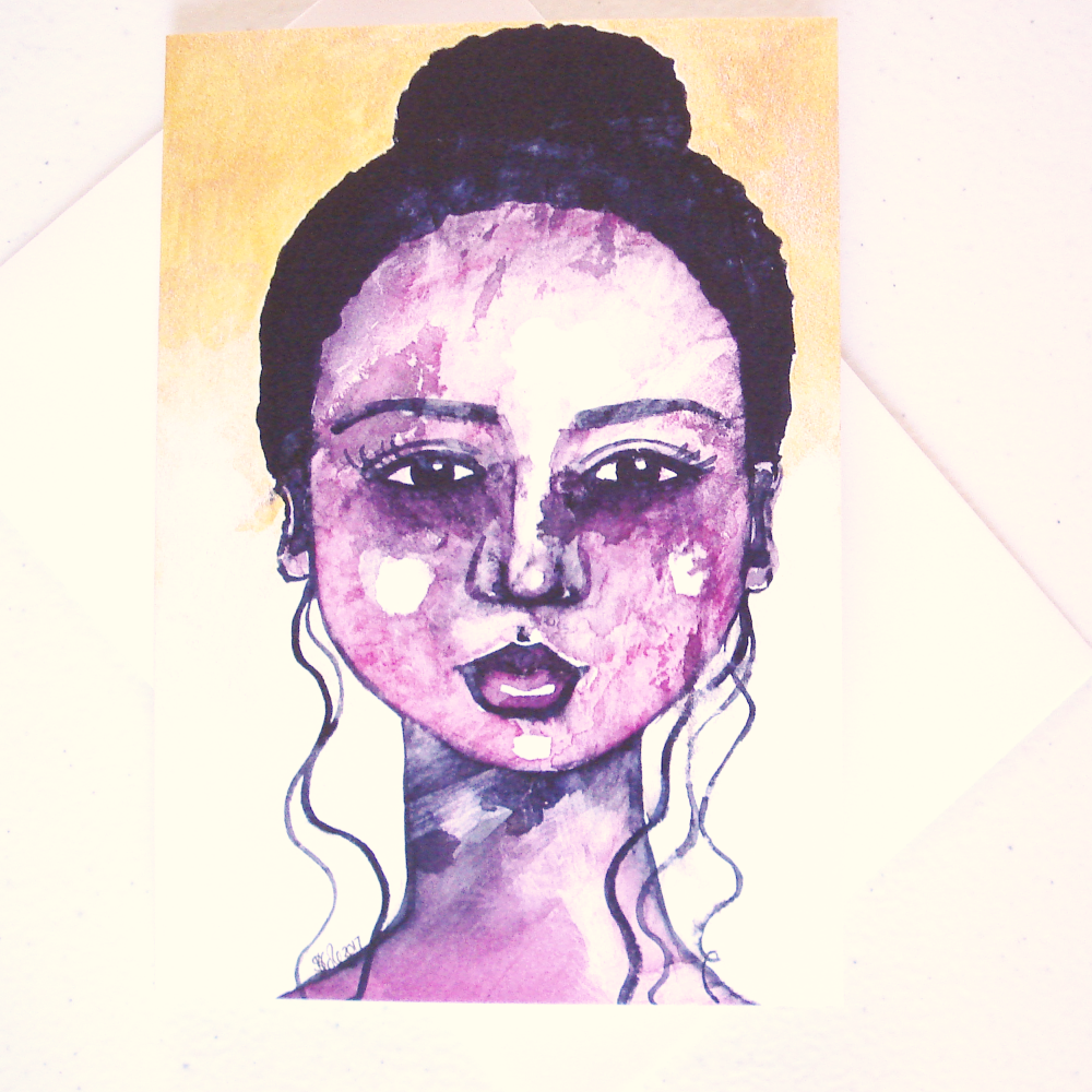 'Beautiful Imperfections' Black African Greeting Card