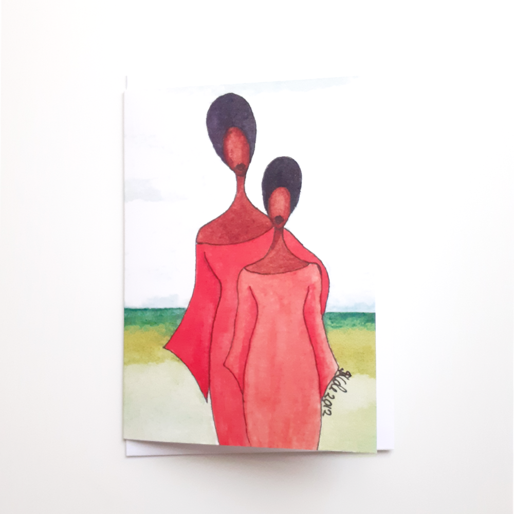 Black Greeting Card for Mums | Mother | 'Mother's Pride'