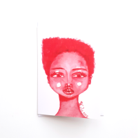  'Little Red' Black Greeting Card for Black Women