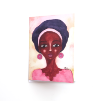 'Quiet Joy' Black Greeting Card | Black Woman Birthday Card