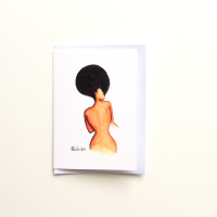 Black African 'Afro Allure' Greeting Card