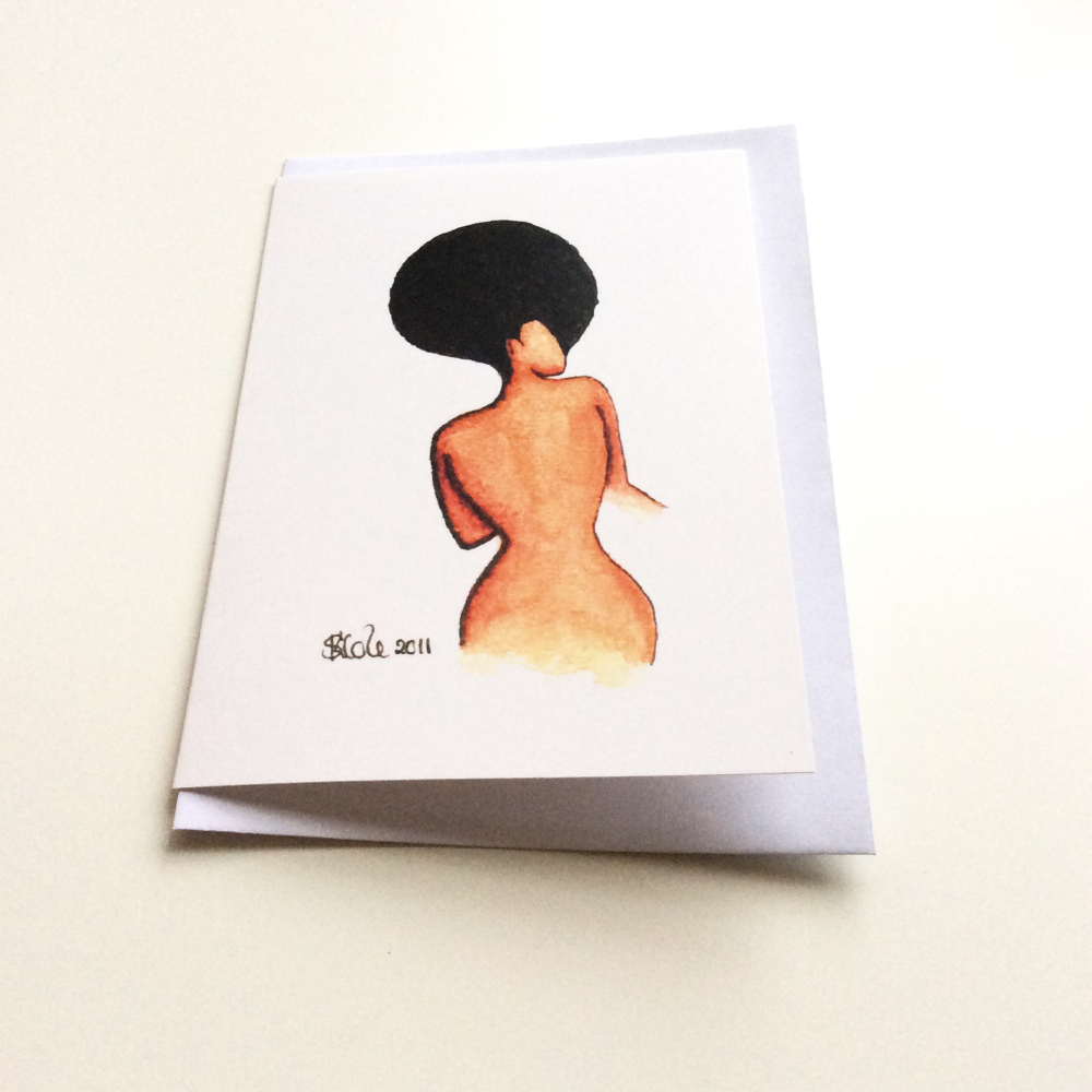 'Afro Allure' Black African Greeting Card