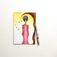 'Sanctuary' A5 Lined Illustrated Notebook | Afrocentric Notebook | Black Women Notebook