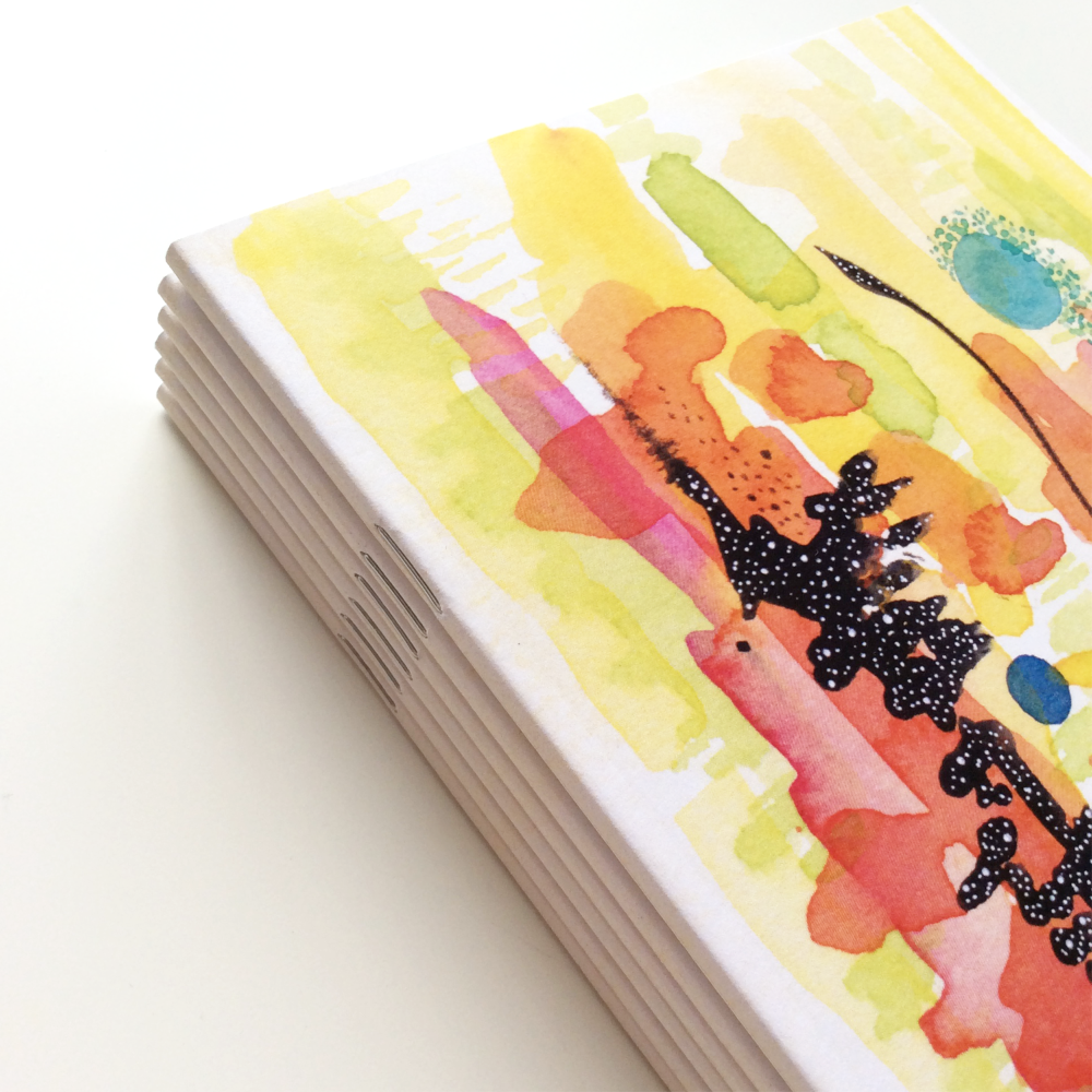 'Japanese Garden' Notebook | Watercolour Abstract Notebook | Gift
