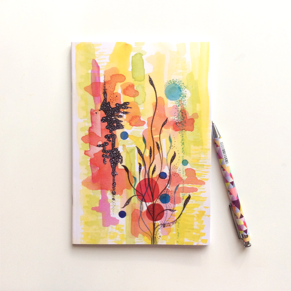 'Japanese Garden' Notebook | Watercolour Abstract Notebook | Gift