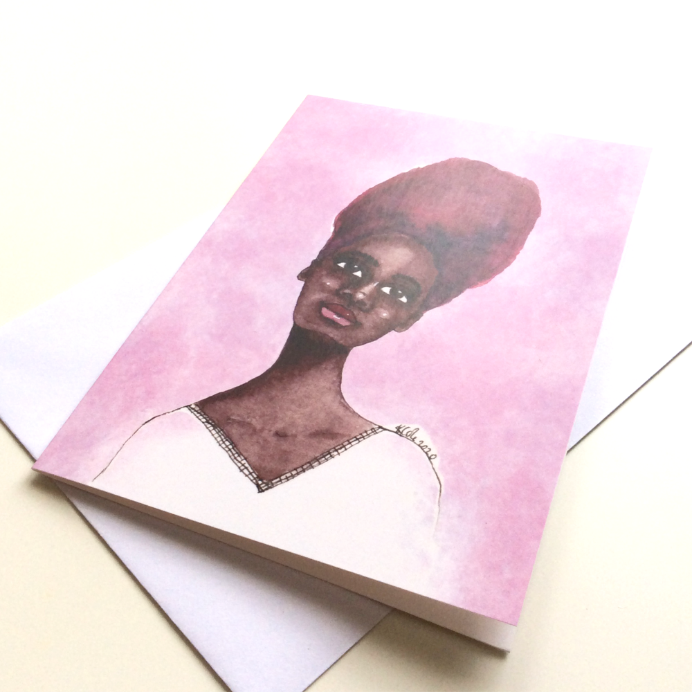'Ebonie' Black Woman Birthday Card | Black Owned Cards | UK
