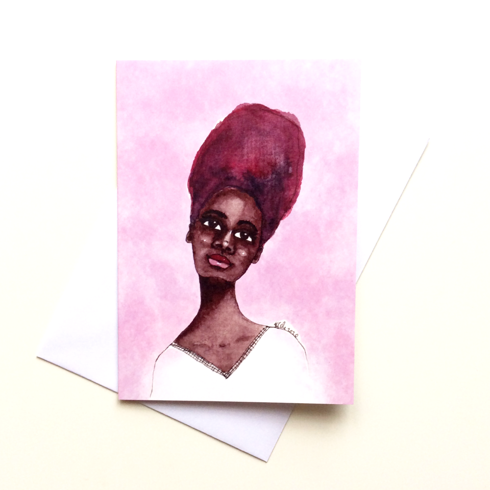 Afrocentric | African Caribbean | Black Greeting Card 'Ebonie'