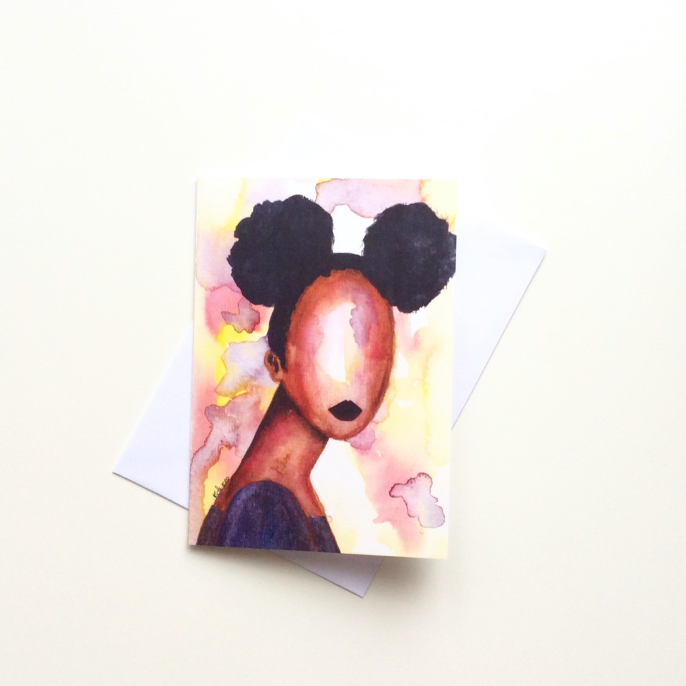 'Self Love' Black Greeting Card UK | Afrocentric | African Caribbean | Black Owned Business