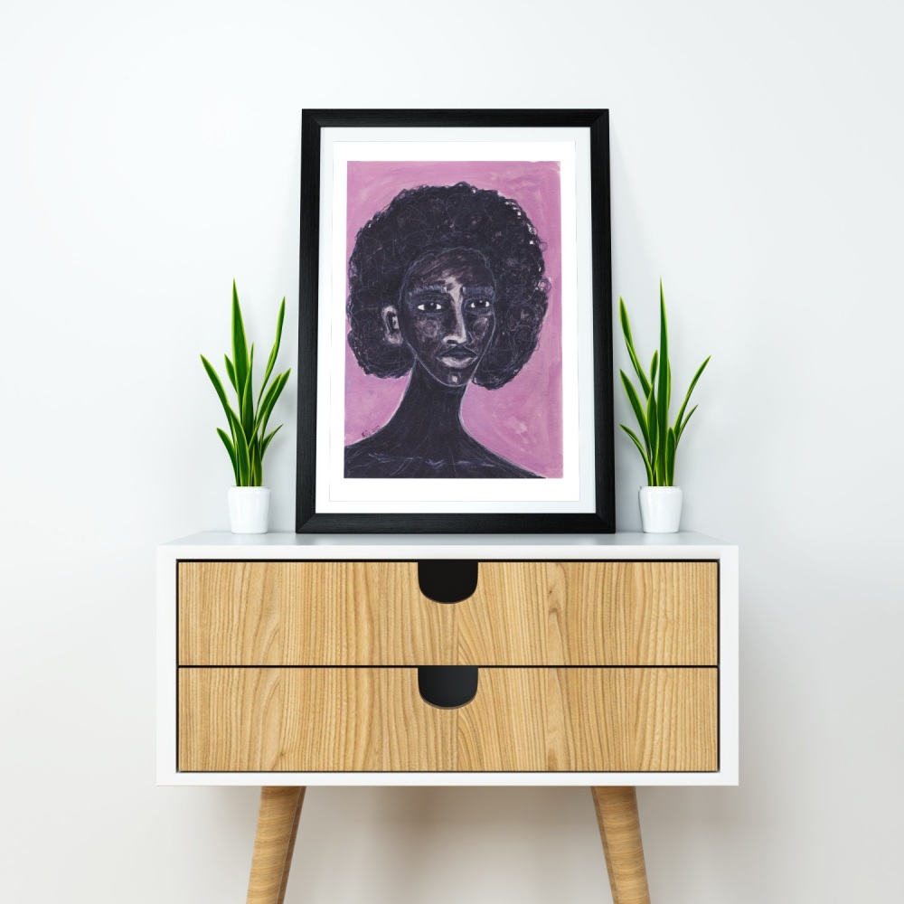 'Stronger Now' Black Art Print | Black Artist UK | Giclee Fine Art Print | A4 Size | Unframed