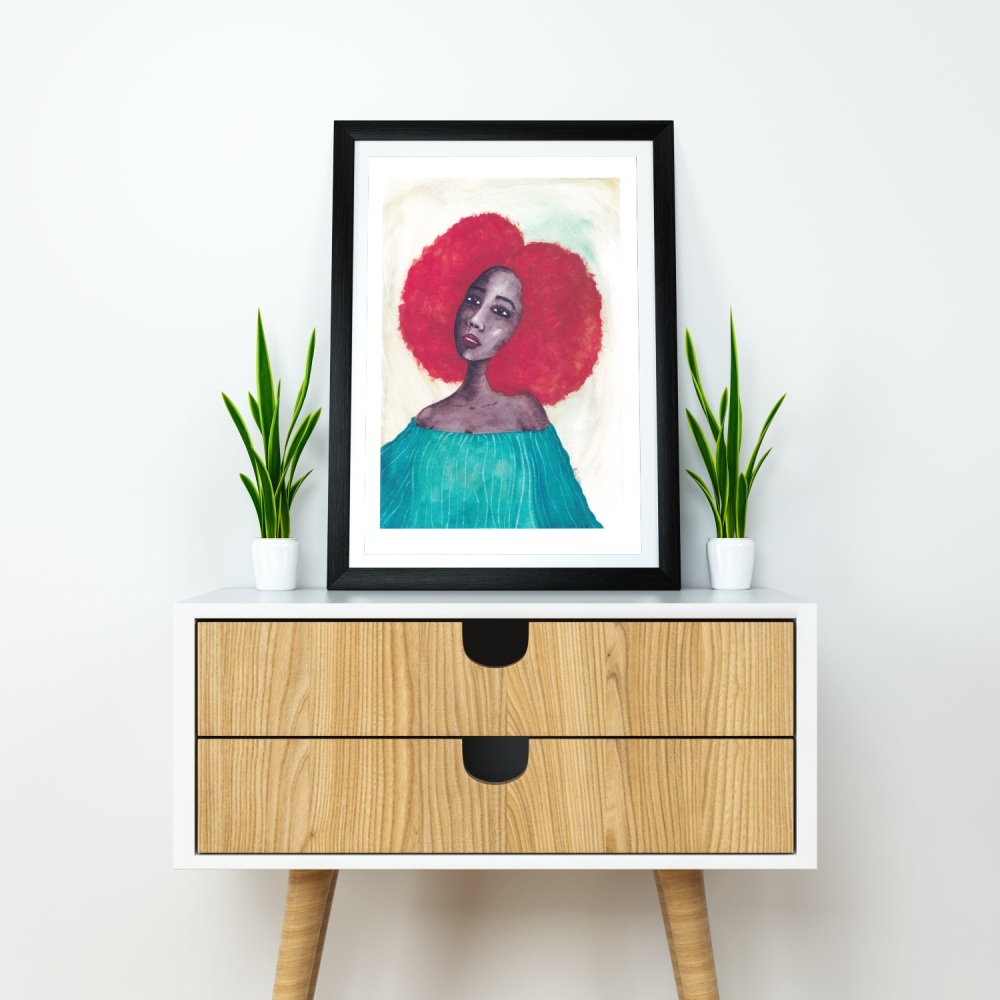 Mock Up for Display Purposes Only - Black Artwork | Wall Art Print 'New Daw