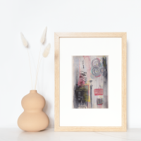 'Pendulum' Original Abstract Mixed Media Art approx. 3.9